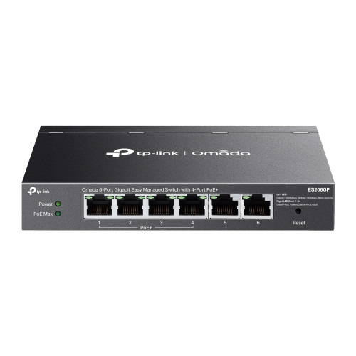 TP-LINK ES206GP Omada 6-Port Gigabit Easy Managed Switch with 4-Port PoE+ (1)