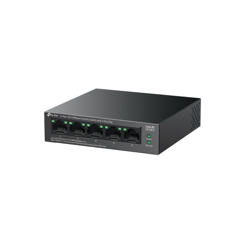 TP-Link LiteWave LS105P No administrado Fast Ethernet (10/100) Energía sobre Ethernet (PoE) Negro (3)