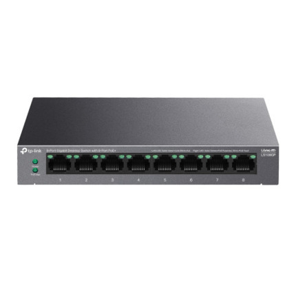 Comprar TP-Link LiteWave LS108GP switch No administrado Gigabit Ethernet (10/100/1000) Energía sobre Ethernet (PoE) Negro
