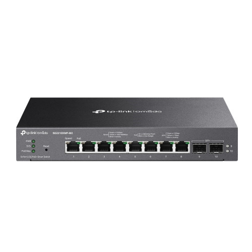 TP-Link Omada SG2210XMP-M2 switch Gestionado L2/L2+ 2.5G Ethernet (100/1000/2500) Energía sobre Ethernet (PoE) Negro (1)