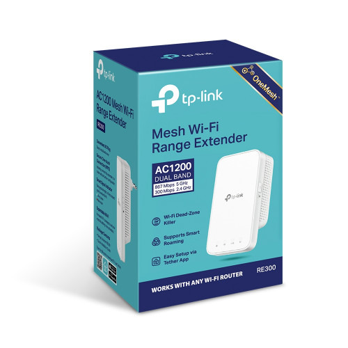 TP-LINK RE300 ampliador de red Repetidor de red Blanco (4)