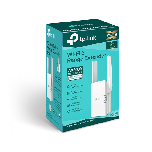 TP-Link RE705X sistema Wi-Fi Mesh (Wi-Fi en malla) Doble banda (2,4 GHz / 5 GHz) Wi-Fi 6 (802.11ax) Blanco 1 Externo (4)