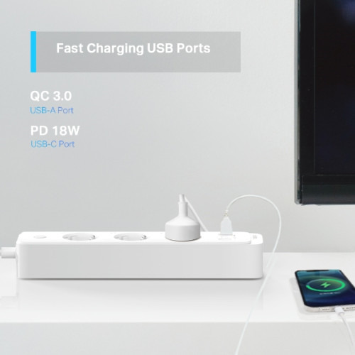 TP-LINK SMART WI-FI POWER STRIP, 3-OUTLETS, HOMEKIT (2)