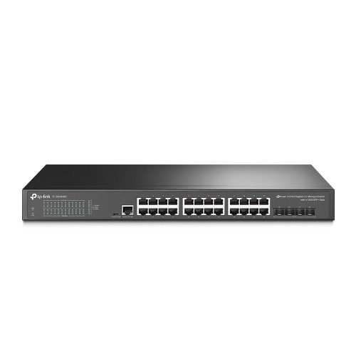 TP-LINK SWITCH ADMINISTRADO JETSTREAM™ 24 puertos GIGABIT L2 + 4 RANURAS 10GE SFP, OMADA (1)