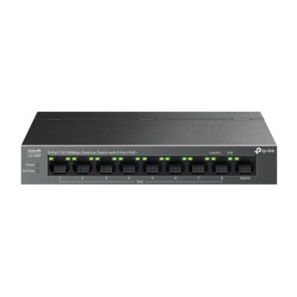 Comprar TP-LINK SWITCH DE SOBREMESA DE 9 PUERTOS 10/100 MBPS CON POE+ DE 8 PUERTOS PUERTOS: 8× 10/100 MBPS POE+, 1× 10/100 MBPS SIN POE ESPECIFICACIÓN: 802.3AT/AF, 63 W DE POTENCIA POE, CARCASA DE ACERO DE SOBREMESA CARACTERÍSTICAS: MODO DE EXTENSIÓN PAR