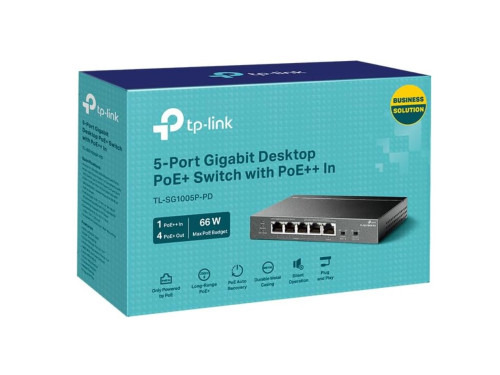 TP-LINK SWITCH GIGABIT DE SOBREMESA DE 5 PUERTOS CON 1 PUERTO POE++ DE ENTRADA Y 4 PUERTOS POE+ DE SALIDA PUERTO: 4× PUERTOS GIG (2)