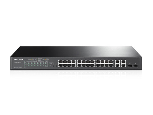 TP-LINK T1500-28PCT Gestionado L2 Fast Ethernet (10/100) Energía sobre Ethernet (PoE) 1U Negro (1)