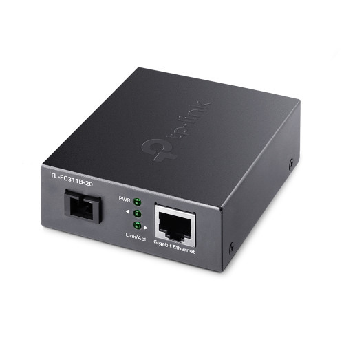 TP-Link TL-FC311B-20 convertidor de medio 1000 Mbit/s 1550 nm Monomodo Negro