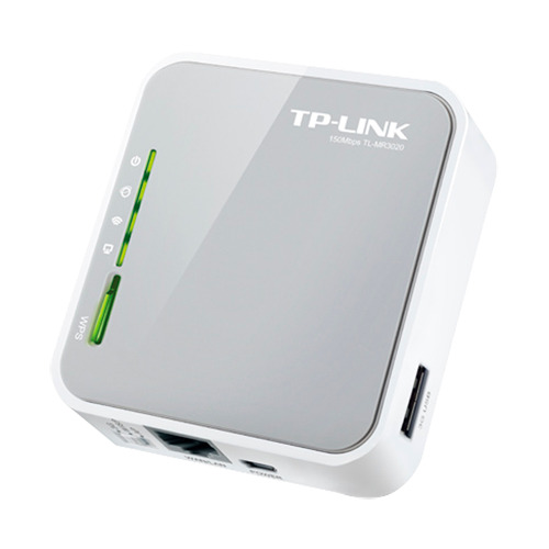 TP-LINK TL-MR3020 TP-LINK - Router Wifi portátil 3G/4G - Conexiones Ethernet, USB - Pinchos 3G/4G y Wifi - Permite conectarse a (3)