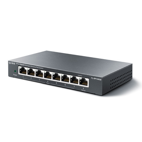 TP-Link TL-RP108GE switch Gestionado L2 Gigabit Ethernet (10/100/1000) Energía sobre Ethernet (PoE) Negro (2)