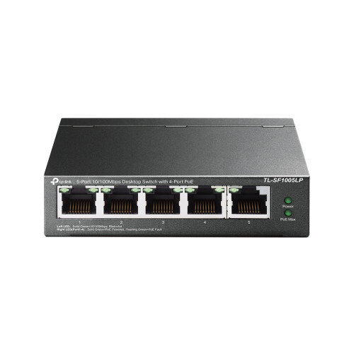 TP-LINK TL-SF1005LP switch No administrado Fast Ethernet (10/100) Energía sobre Ethernet (PoE) Negro (1)
