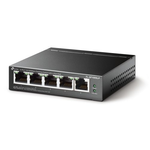 TP-LINK TL-SF1005LP switch No administrado Fast Ethernet (10/100) Energía sobre Ethernet (PoE) Negro (2)