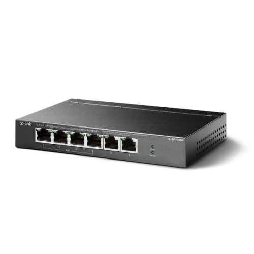 TP-Link TL-SF1006P switch No administrado Fast Ethernet (10/100) Energía sobre Ethernet (PoE) Negro (2)