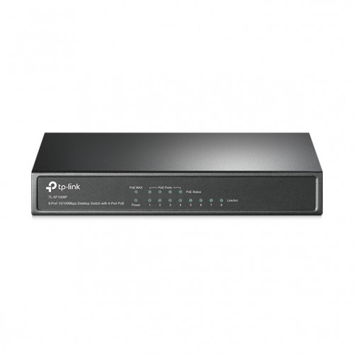 TP-LINK TL-SF1008P No administrado Fast Ethernet (10/100) Energía sobre Ethernet (PoE) Negro (1)