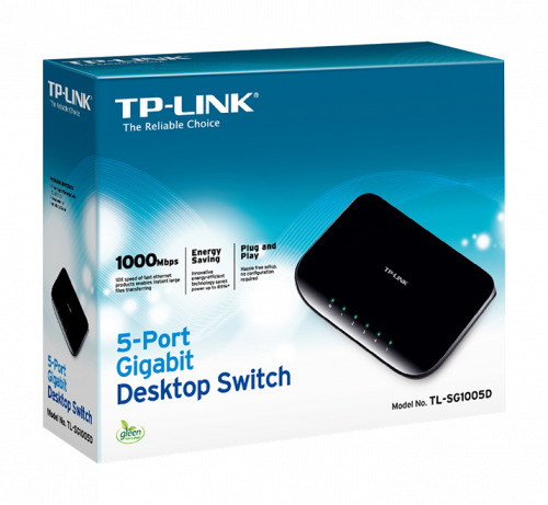TP-LINK TL-SG1005D switch No administrado Gigabit Ethernet (10/100/1000) Negro (2)