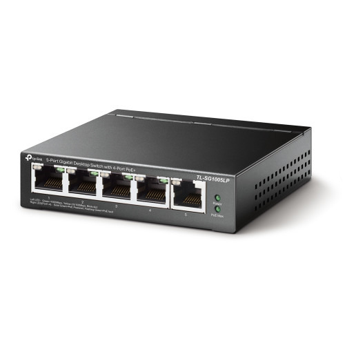 TP-LINK TL-SG1005LP switch No administrado Gigabit Ethernet (10/100/1000) Energía sobre Ethernet (PoE) Negro (2)