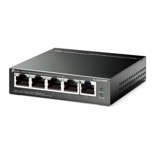 TP-Link TL-SG105PE switch Gestionado L2 Gigabit Ethernet (10/100/1000) Energía sobre Ethernet (PoE) Negro (2)