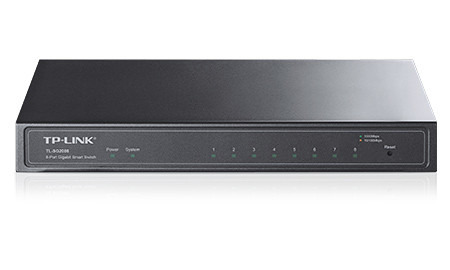 TP-LINK TL-SG2008 Gestionado Gigabit Ethernet (10/100/1000) Negro (1)