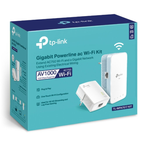 TP-LINK TL-WPA7517 KIT adaptador de red PowerLine 1000 Mbit/s Ethernet Wifi Blanco (3)