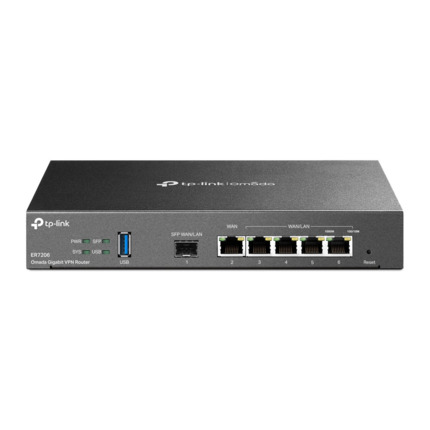 Comprar TP-Link TPLINK-004 ER7206 Router VPN SafeStream Gigabit Multi-WAN Omada by TP-Link. Integrado en Omada SDN. Administración centralizada. Puertos Gigabit. Hasta 5 puertos WAN. VPN de alta seguridad. Abundantes funciones de seguridad