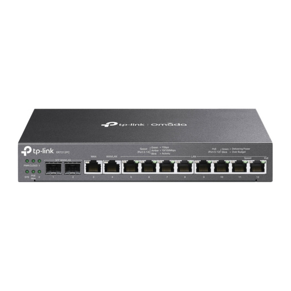 TP-Link TPLINK-005 ER7212PC Router VPN Gigabit 3 en 1 Omada by TP-Link. Router + Switch PoE + Controlador. 12 puertos Gigabit. 2