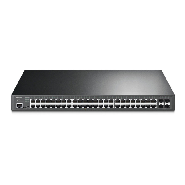 TP-Link TPLINK-041 SG3452P Switch JetStream Omada by TP-Link. 48 puertos PoE+ Gigabit. 4 ranuras SFP Gigabit. 1 puerto consola.
