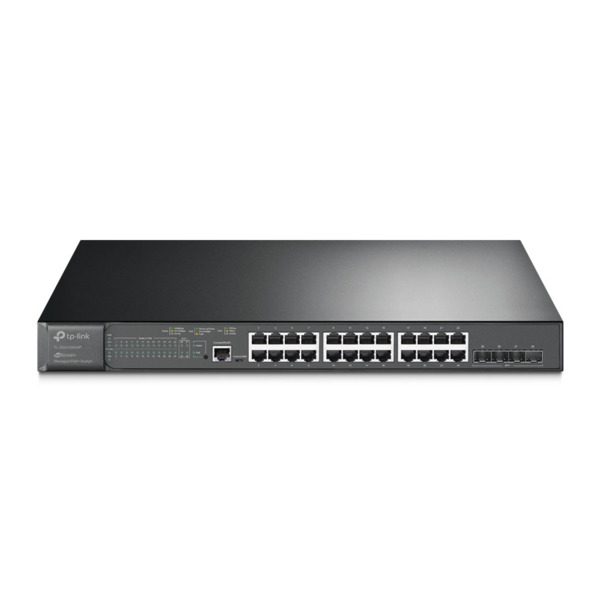 TP-Link TPLINK-042 SG3428XMP Switch JetStream Omada by TP-Link. 24 puertos PoE+ Gigabit. 4 ranuras SFP+ Ten-Gigabit. 1 puerto co
