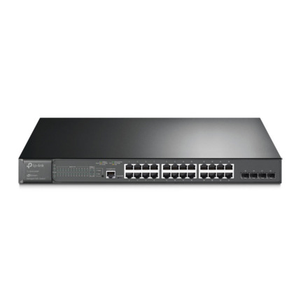 Comprar TP-Link TPLINK-043 SG3428MP Switch JetStream Omada by TP-Link. 24 puertos PoE+ Gigabit. 4 ranuras SFP Gigabit. 1 puerto consola. Entrega PoE total de 384W. Soporta PoE 802.3af/at. Funciones L2/L3/L4 (QoS, IGMP Snooping). Gestión en la nube con Om
