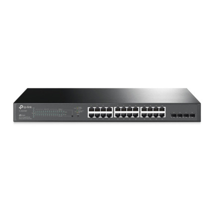 Comprar TP-Link TPLINK-044 SG2428P Switch JetStream Omada by TP-Link. 24 puertos PoE+ Gigabit. 4 ranuras SFP Gigabit. Entrega PoE total de 250W. Soporta PoE 802.3af/at. Funciones L2/L3/L4 (QoS, IGMP Snooping). Gestión en la nube con Omada SDN. Instalació