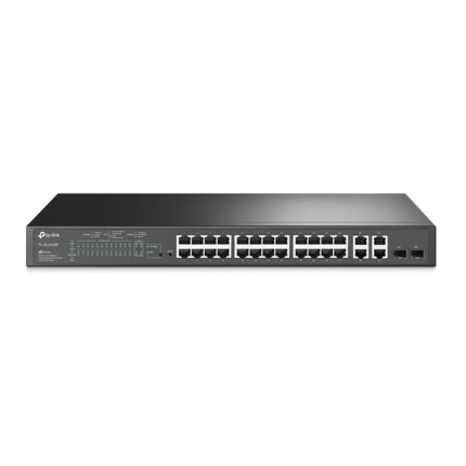 Comprar TP-Link TPLINK-050 SL2428P Switch JetStream Omada by TP-Link. 24 puertos PoE+ Fast Ethernet. 2 puertos Gigabit Ethernet. 2 puertos combo Gigabit. Entrega PoE total de 250W. Soporta PoE 802.3af/at. Funciones L2/L3/L4 (QoS, IGMP Snooping). Gestión
