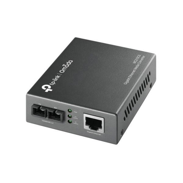 TP-Link TPLINK-070 MC210CS Conversor de medios monomodo Gigabit Omada by TP-Link. Convierte señales de fibra óptica a Ethernet y