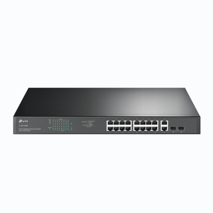 Comprar TP-Link TPLINK-107 TL-SG1218MP Switch TP-Link de 16 puertos PoE+ Gigabit. 2 ranuras Combo SFP Gigabit. Entrega PoE total de 250W. Soporta PoE 802.3af/at. Modo Extend para CCTV de hasta 250 metros. Instalación en rack o sobremesa