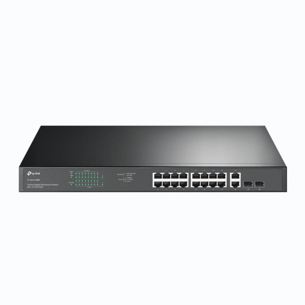 TP-Link TPLINK-107 TL-SG1218MP Switch TP-Link de 16 puertos PoE+ Gigabit. 2 ranuras Combo SFP Gigabit. Entrega PoE total de 250W