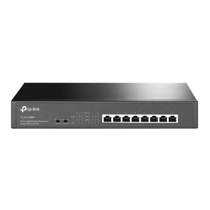 Comprar TP-Link TPLINK-110 TL-SG1008MP Switch TP-Link de 8 puertos PoE+ Gigabit. Entrega PoE total de 153W. Soporta PoE 802.3af/at. Modo Extend para CCTV de hasta 250 metros. Instalación en rack o sobremesa