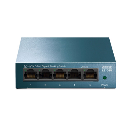Comprar TP-Link TPLINK-130 LS105G Switch TP-Link de sobremesa. 5 puertos Ethernet Gigabit. Puertos autonegociados / Auto MDI/MDIX. Capacidad de conmutación de 10 Gbps. Admite control de flujo 802.3x. Soporta QoS 802.1p y DSCP. Instalación de sobremesa o