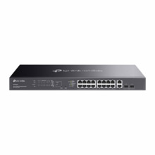 TP-Link TPLINK-134 ES220GMP Switch Omada by TP-Link. 18 puertos Ethernet Gigabit (de los cuales 16 admiten PoE+). 2 puertos SFP