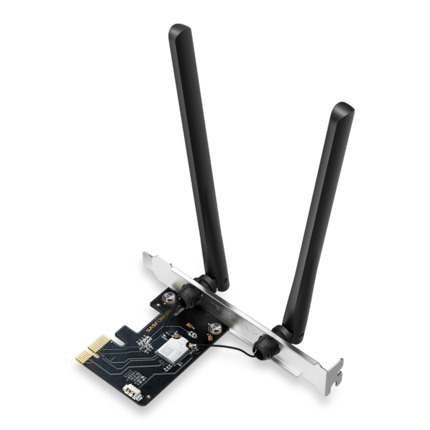 Comprar TP-Link TPLINK-190 MA86XE Adaptador Wi-Fi Mercusys PCIe AXE5400 tribanda. Hasta 5400 Mbps. Wi-Fi 6E (6/5/2,4 GHz). Bluetooth 5.2. 2 antenas omnidireccionales de alto rendimiento. Seguridad WPA3. Compatible con Windows 10/11 64 bits. Bajo perfil.