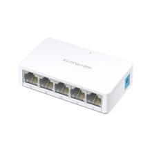 TP-Link TPLINK-195 MS105 Switch Fast Ethernet Mercusys MS105. 5 puertos 10/100 Mbps. Compacto, silencioso y sin ventilador. Sopo
