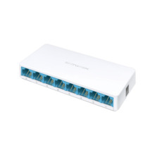 TP-Link TPLINK-196 MS108 Switch Mercusys MS108. 8 puertos 10/100 Mbps. Plug & Play, sin necesidad de configuración. Auto MDI/MDI