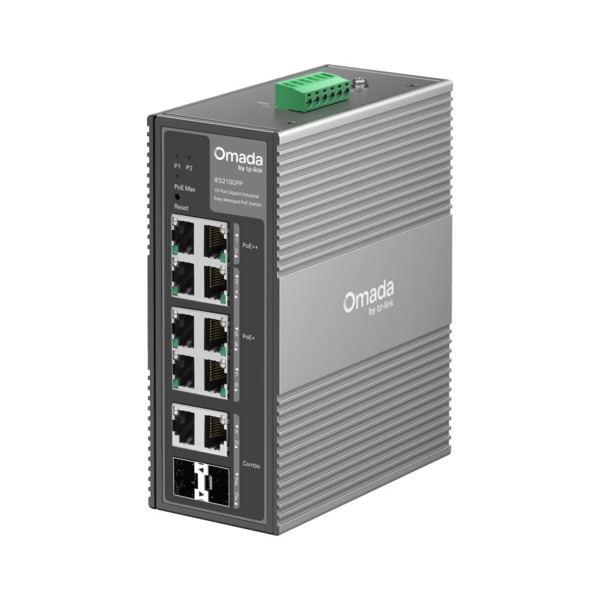 TP-Link TPLINK-225 IES210GPP Switch industrial Wi-Tek de 10 puertos. PoE+ y PoE++ de hasta 240?W. Diseñado para entornos extremo