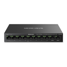 TP-Link TPLINK-254 MS110CMP Switch PoE Fast Ethernet TP-Link Mercusys de 10 canales. 8 canales PoE+ 10/100 Mbps y 2 canales Giga