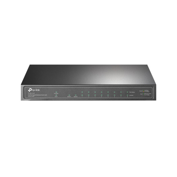 TP-Link TPLINK-260 TL-SG1210PP Switch no gestionable TP-Link. 9 puertos Gigabit RJ45 y 1 puerto SFP. 8 puertos PoE+ con entrega