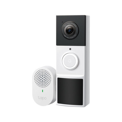 TP-LINK VIDEO DOORBELL CAMERA 1 X TAPO D210, 1 X TAPO D100C SPEC: 2K 3MP (2304X1296), 2.4GHZ, 6400MAH RECHARGEABLE LITHIUM-ION B (1)