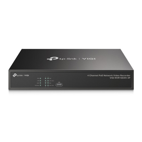 TP-Link VIGI NVR1004H-4P-2TB Grabadore de vídeo en red (NVR) Negro (1)