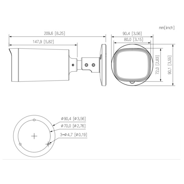 Tubular HDCVI 4EN1 4K DN WDR IR80m 2.7-13.5mm VFM IP67 MIC (1)