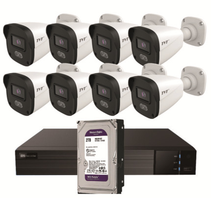 Comprar TVT KIT BULLET IP TVT 8CH Kit CCTV IP NVR 8CH PoE + 8 Bullets 4MP 2.8mm + HD4TB
