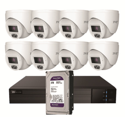 Comprar TVT KIT DOMO IP TVT 8CH Kit CCTV IP NVR 8CH PoE + 8 Domos 4MP 2.8mm + HD4TB