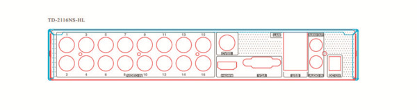TVT TD-2116NS-HL-H Videograbador DVR 5en1 16CH 2MP + 2IP (hasta 18IP) 5MP E/S Audio 1HDD TVT (1)