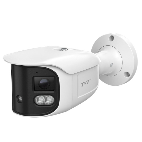 TVT TD-9482E3B-DP(D/PE/AW3) Cámara Bullet IP 8MP lente dual para Splicing (cosido) de imágenes IR30