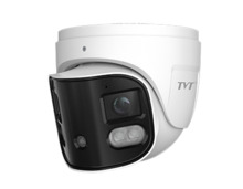 TVT TD-9585E3B-DP(D/PE/AW3) Cámara turret IP 8MP Lente Dual 2.8mm NDAA Audio Alarma Cosido de imágenes